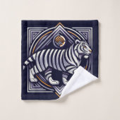 Vintage Tiger Navyblauw Bad Handdoek (Wasdoekje)