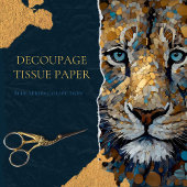 Vintage Tijger Decoupage  Tissuepapier