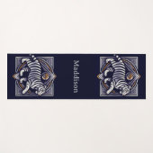Vintage Tijger Donkerblauw Yogamat (Voorkant (horizontaal))
