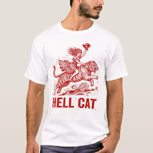 Vintage Tijger Ruiter Grafisch Vintage Tattoo Kuns T-shirt