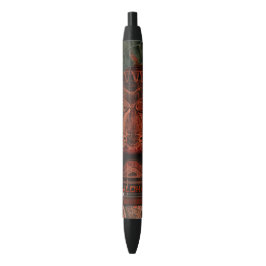 Vintage Tiki Aloha Hawaiaans Rustiek Tropisch Eila Blauwe Inkt Pen