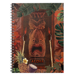 Vintage Tiki Aloha Hawaiaans Rustiek Tropisch Eila Notitieboek