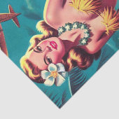 Vintage Tiki Pin-up Tissuepapier (Detail)