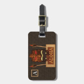 Vintage Tiki & Torch Aloha Hawaiian Bagagelabel (Voorkant verticaal)