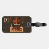 Vintage Tiki & Torch Aloha Hawaiian Bagagelabel (Achterkant horizontaal)
