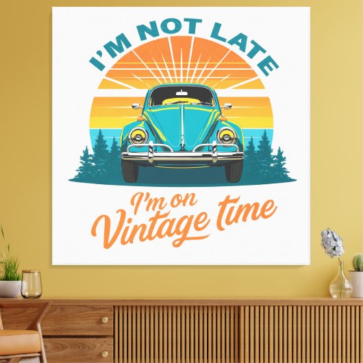 Vintage Time Ride Canvas Afdruk (Insitu (Woonkamer))