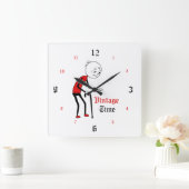Vintage Time Vierkante Klok (Huis)