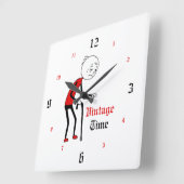 Vintage Time Vierkante Klok (Hoek)