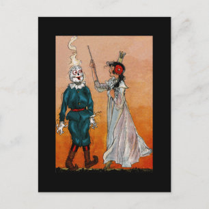 Vintage Tin Woodman Afbeelding van Scarecrow Briefkaart