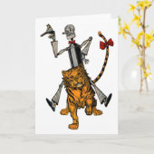 Vintage Tinman en Leeuw Kaart (Gele Bloem)