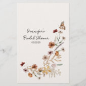 Vintage Tiny Florale Bruidsjurk Raadspel Flyer (Achterkant)