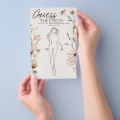 Vintage Tiny Florale Bruidsjurk Raadspel Flyer (Hand)