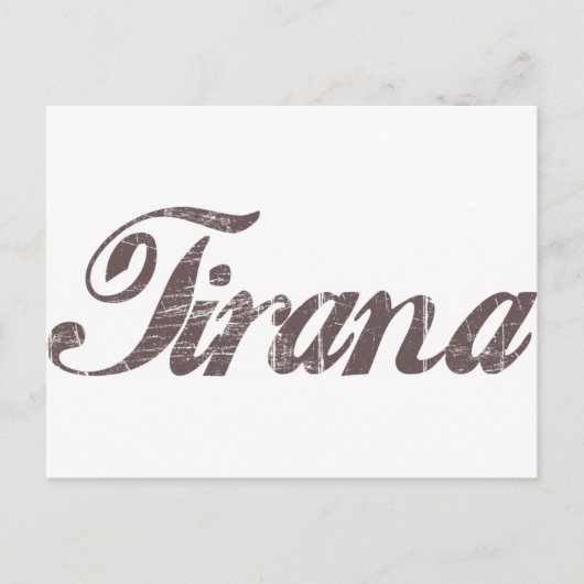 Vintage Tirana Briefkaart (Voorkant)