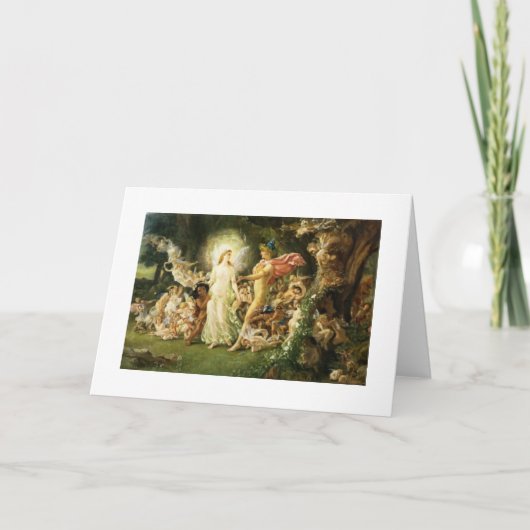 Vintage - Titania en Oberon, Feestdagen Kaart (Voorkant)
