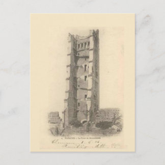 Vintage, TLEMCEN, algerije tour de Mansourrah Briefkaart