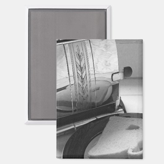 Vintage Toaster Kitchen Art Fridge Magnet (Voorkant / Achterkant)