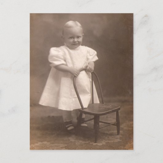 Vintage Toddler Briefkaart (Voorkant)