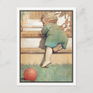 Vintage Toddler en Ball van Jessie Willcox Smith Briefkaart