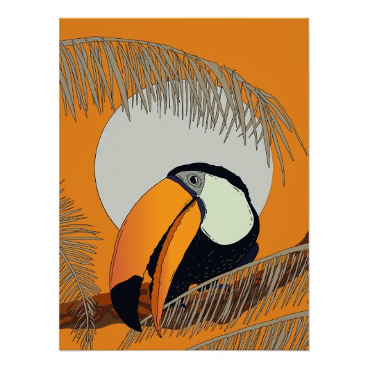 Vintage Toekan Perfect Poster (Voorkant)