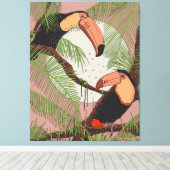 Vintage Toekans Canvas Afdruk (Insitu (Houten vloer))