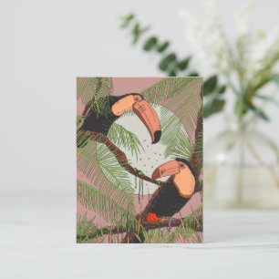 Vintage Toekans Feestdagenkaart