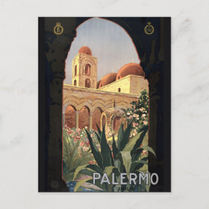 Vintage toerisme Palermo Sicilië Briefkaart