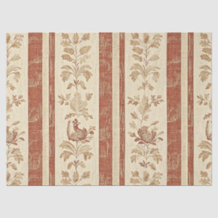 Vintage Toile de Jouy bloemstreep met hen Tissuepapier