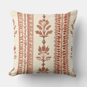 Vintage Toile de Jouy bloemstreep - Terracotta 5 Kussen