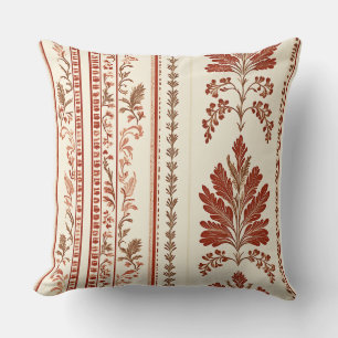 Vintage Toile de Jouy bloemstreep - Terracotta 6 Kussen