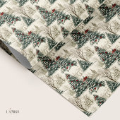 Vintage Toile Inpakpapier Kerstmis