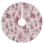 Vintage Toile Nutcracker Christmas Kerstboom Rok (Voorkant)