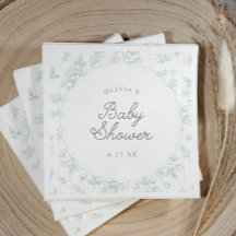 Vintage toile sage bloemenslinger baby shower