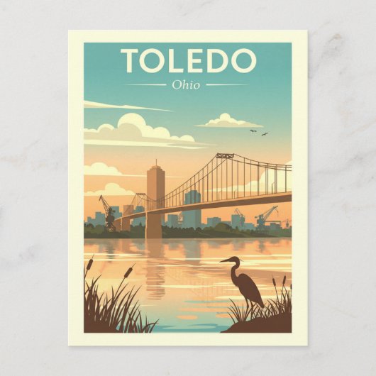 Vintage Toledo Ohio Briefkaart (Voorkant)