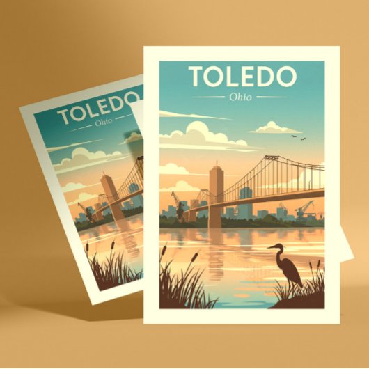 Vintage Toledo Ohio Briefkaart