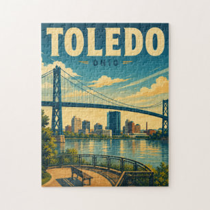 Vintage Toledo Ohio Silhouet Legpuzzel
