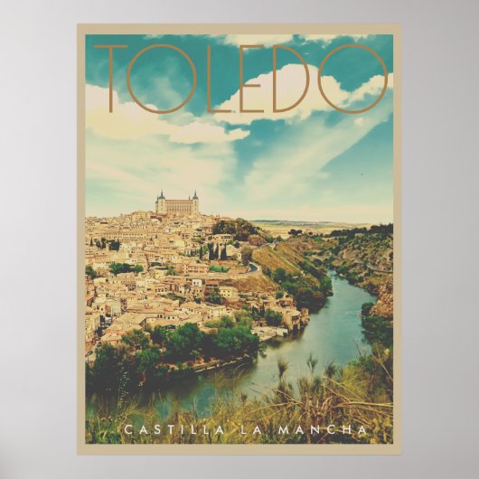 Vintage Toledo Travel Poster (Voorkant)