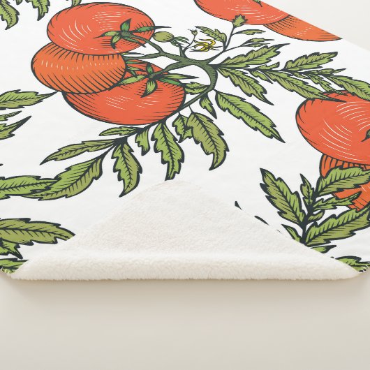 Vintage tomaat: Boerderij marktillustratie. Sherpa Deken (3/4)