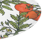 Vintage tomaat: Boerderij marktillustratie. Snijplank (Hoek)