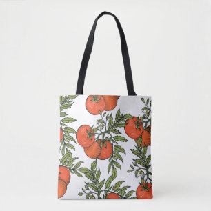 Vintage tomaat: Boerderij marktillustratie. Tote Bag