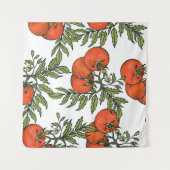 Vintage tomaat: Boerderij marktillustratie. Wandkleed (Voorkant (horizontaal))