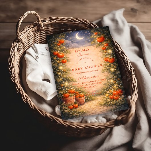 Vintage Tomato Garden Baby Shower Kaart