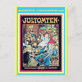 Vintage Tomten, Jultomten Zweedse kerstman Briefkaart