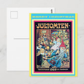 Vintage Tomten, Jultomten Zweedse kerstman Briefkaart (Voorkant / Achterkant)