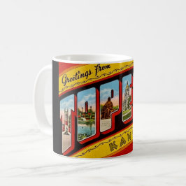 Vintage Topeka Kansas ansichtkaart Koffiemok