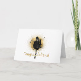 Vintage Tophoofdanser Felicitaties Groet Kaart