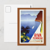 Vintage Torbole Riva Lake Garda Italiaans Briefkaart (Voorkant / Achterkant)
