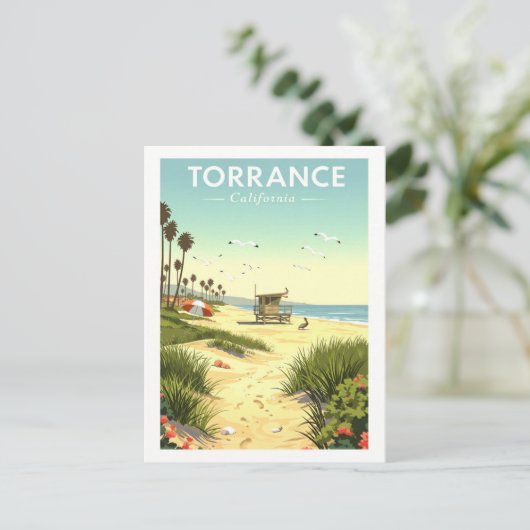 Vintage Torrance California Briefkaart (Staand voorkant)