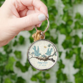 Vintage Tortelduifjes bruiloft Sleutelhanger (Hand)