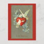 Vintage Tortelduifjes Valentijn Briefkaart (Voorkant)