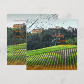 Vintage, Toscane Vinyard/bestemmingsbruiloft Kaart (Voorkant / Achterkant)